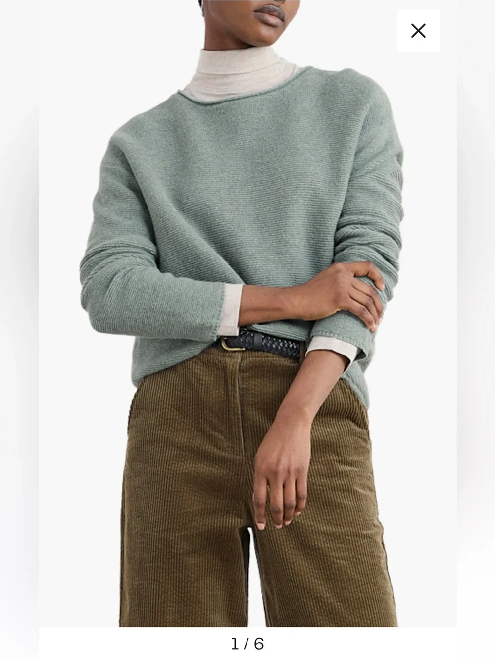 Seasalt Cornwall Fruity II Light Green Wool Blend Women’s Sweater size 12. - Picture 5 of 15